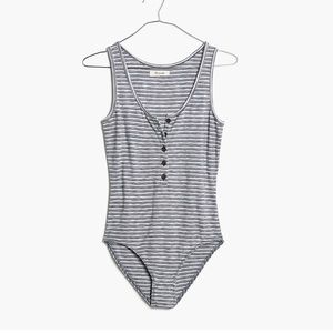 Madewell Striped Bodysuit Indie Henley
